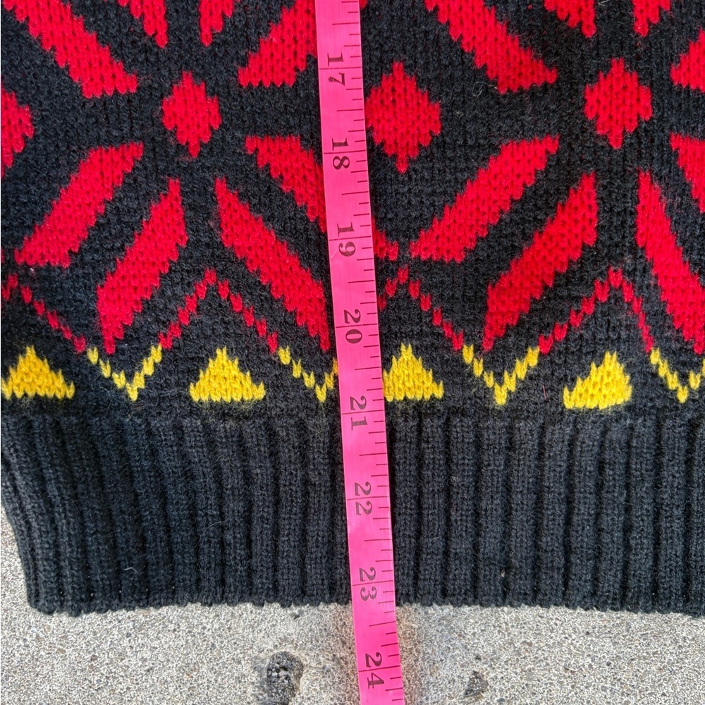 Vintage The Import Workshop sweater 80s colorful snowflake holiday crew sz L EUC - Picture 8 of 12
